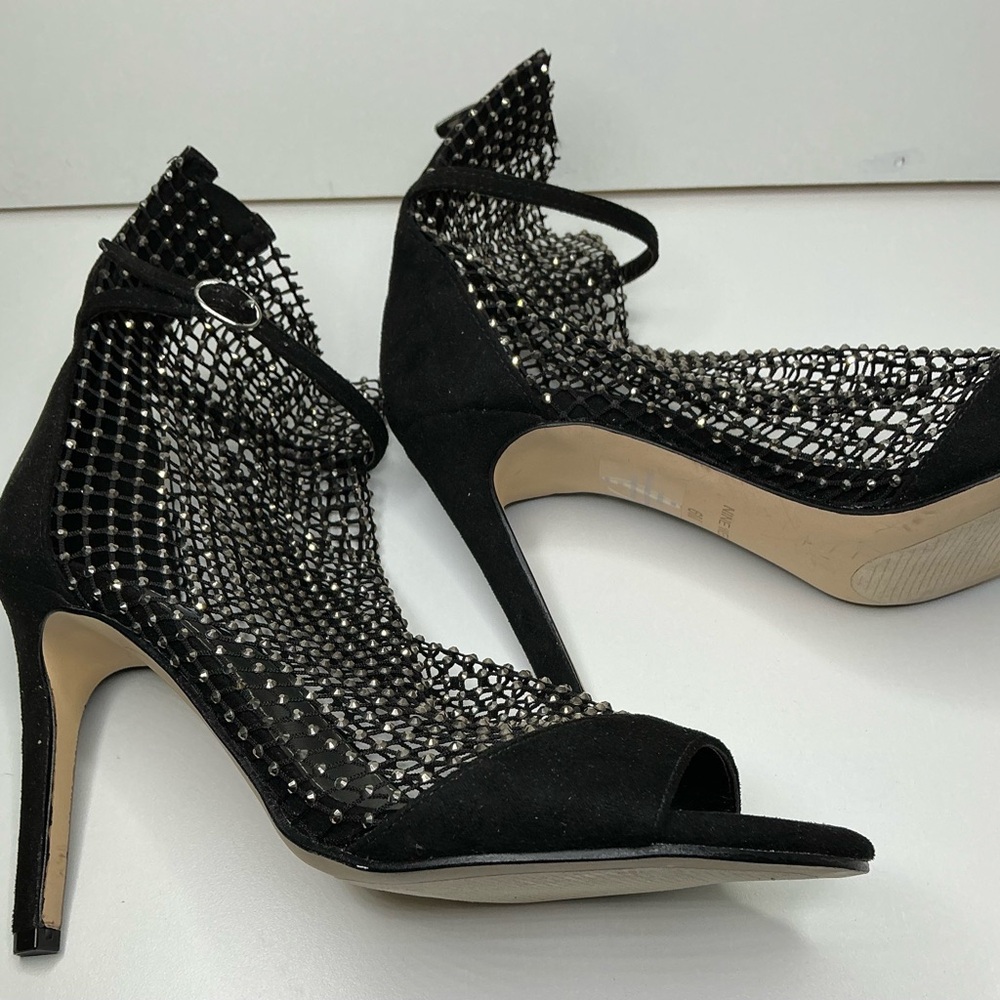 Women's Heels Fashion High Mesh Open Toe Sandals Ankle Boot Back Zip Shoes 6M